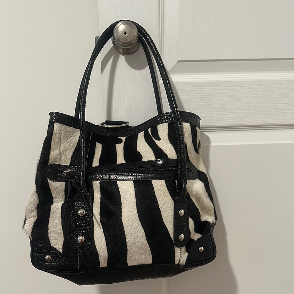 Black and White Zebra Print Tote Bag